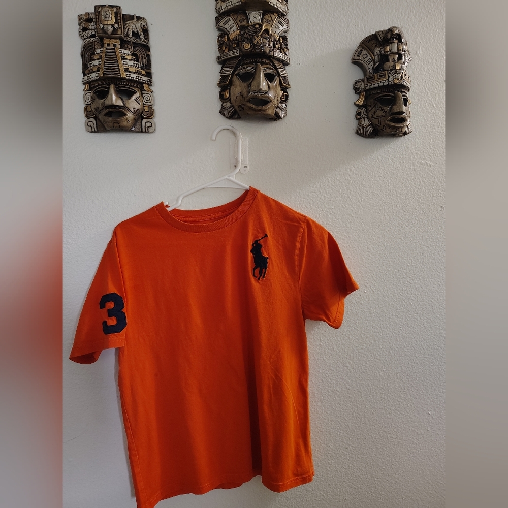 Polo by Ralph Lauren Vibrant Orange Crew Neck Tee
